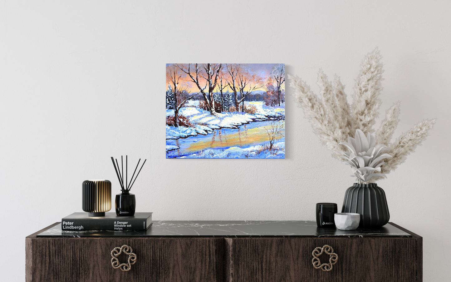 Sunset on the Frozen Creek (SOLD)