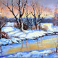 Sunset on the Frozen Creek (SOLD)