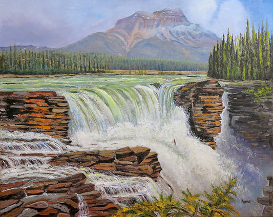 Thundering Athabasca Fall, Jasper, Alberta